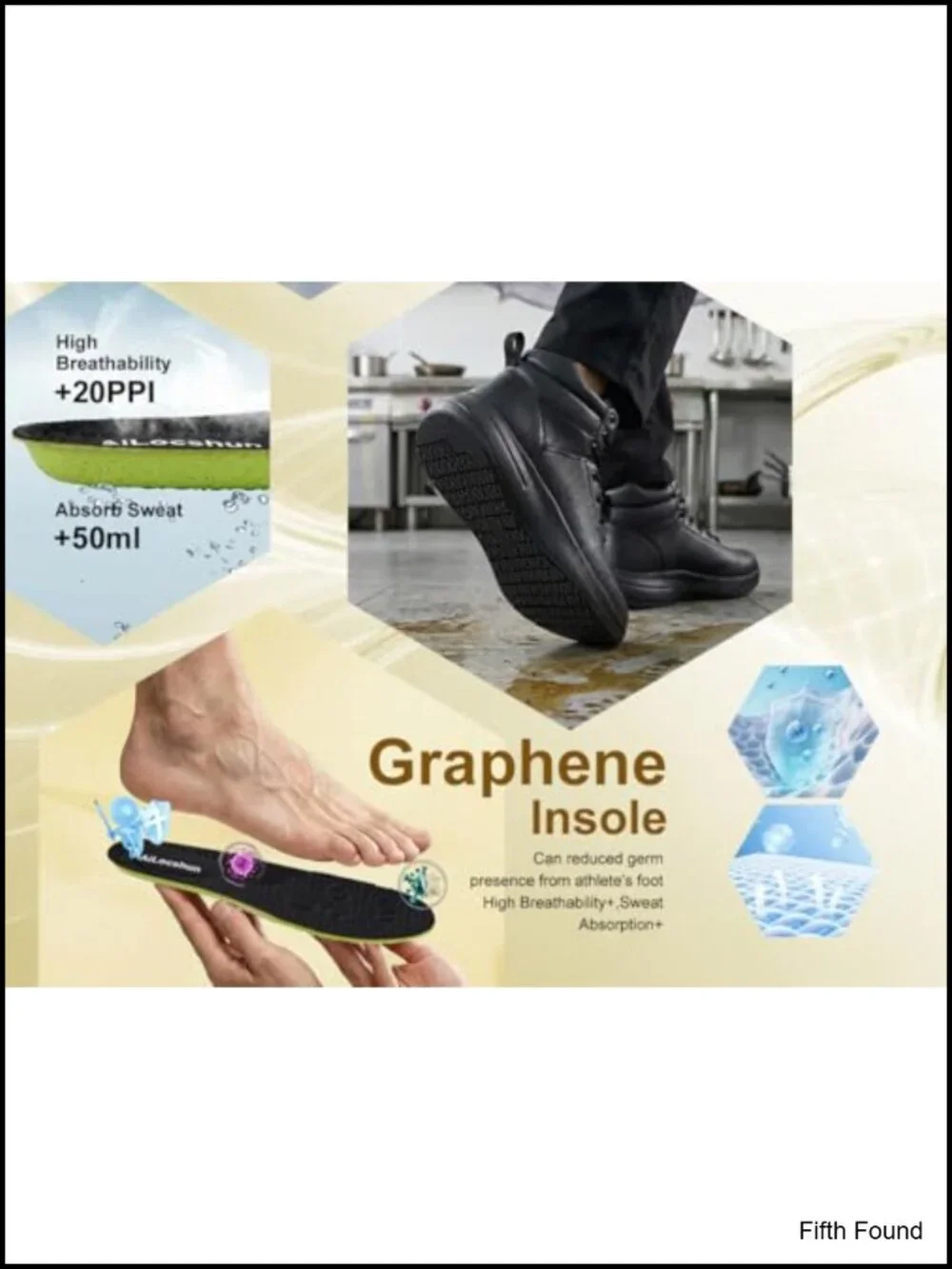 Non Slip Waterproof Ankle Work Boots for Food Service